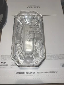 Oblong Shape Etched Glass Celery Tray Wheel Cut Floral Design Vintage - Picture 1 of 13