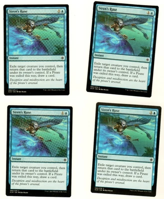 Set Of 4 Siren’s Ruse Ixalan 80/279 Common Magic the Gathering MTG Card - Image 1 of 4