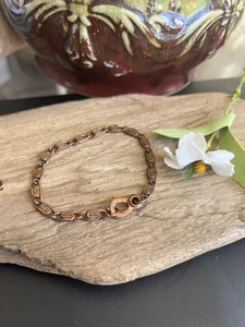 Vintage Copper Greek Key Bracelet - Picture 1 of 4