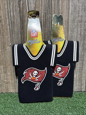 Tampa Bay Buccaneers NFL Bottle Beverage Koozie Neoprene Cooler Kolder Lot Of 2 - Image 1 of 3