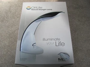 Brand New OttLite F48K28 Natural Daylight Desk Lamp, Black and White - Picture 1 of 15