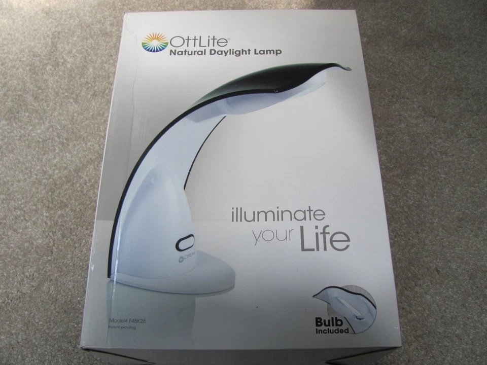 OttLite F48K28 Natural Daylight Desk Lamp Black