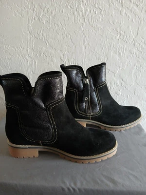 Eric Michaels Mujer Denver Botas de Gamuza Negras Impermeables Forradas de Piel 38 (EE. UU. 7.5) Foto 1 de 4