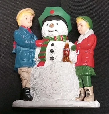 Coca-Cola Vintage Snowman Figure Town Square Collection 1992 - Image 1 of 3