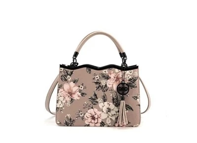Cartera y Bandolera Mujer GROSSI Margaret Floral Cartera-Beige/Rosa. Foto 1 de 4