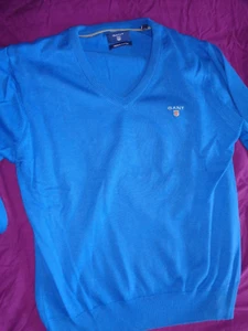 GANT PULLOVER GR.S NEUWERTIG 100% BAUMWOLLE, Royalblau - Bild 1 von 5