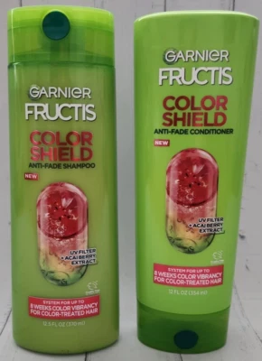 Lof of 2 Garnier Fructis Color Shield Anti-Fade 12.5 Shampoo & 12.5 Conditioner - Image 1 of 2