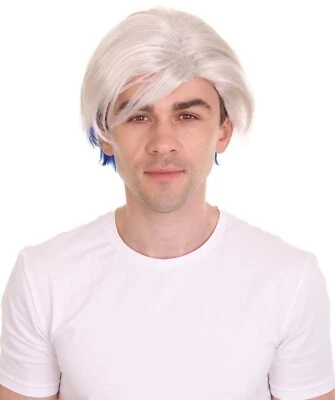 Blue and White Straight Wig for Cosplay Ready Player One Parzival Costume HM-899 - Image 1 of 4