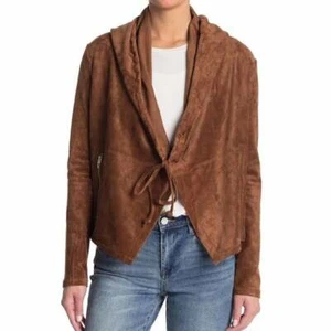 Blank NYC Faux Suede Long Sleeve Hoodie Damen Gr. SM - Bild 1 von 12