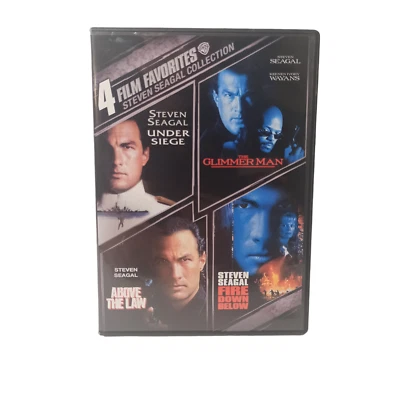 Steven Seagal (4) Movie DVD Above the Law Fire Down Below Glimmerman Under Seige - Image 1 of 4