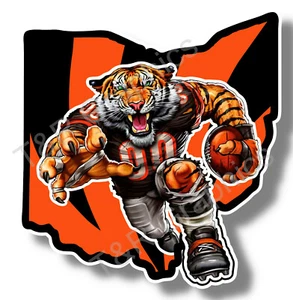 Calcomanía adhesiva de vinilo del estado de Ohio de los Cincinnati Bengals fútbol americano campeones de la AFC 21-22 - Imagen 1 de 2