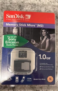 SanDisk Original 1,0GB Speicherstick Micro für Sony Ericsson Handys - Bild 1 von 1