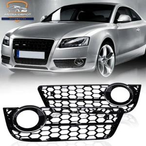 Honeycomb Mesh Front Fog Light Grill Cover for Audi A5 2008-2011 Standard Bumper - Picture 1 of 8
