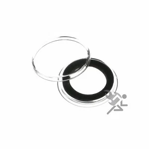 (50) Air-tite 19mm Black Ring Coin Holder Capsules for Indian Head Lincoln - Picture 1 of 1