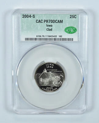 2004-S Washington State Quarter Iowa CLAD PR70 DCAM CAC - Image 1 of 4