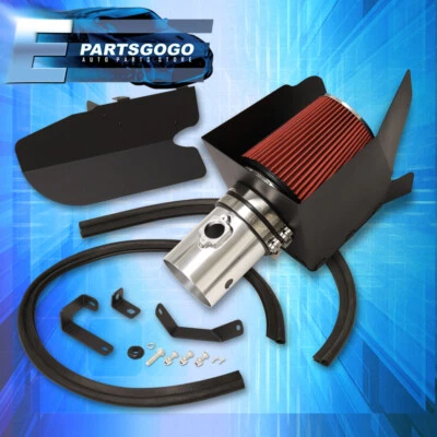 For 08-10 Ford F250 F350 F450 SuperDuty 6.4 Cold Air Intake Chrome+Filter Shield - Image 1 of 4