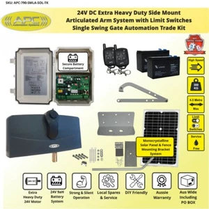 Single Swing Solar Power Farm Gate Opener Automatic Motor Remote Control Kit - Picture 1 of 10