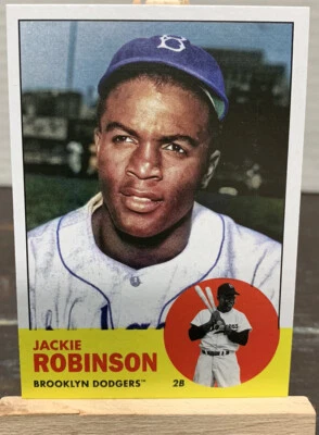 2022 Topps Archives #42 Jackie Robinson Mint Condition Brooklyn Dodgers 1963 - Image 1 of 2
