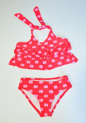 Hello Kitty By Sanrio 2 Piece Bikini Swimwear Set Girls Pink XS 4/5 - Image 1 of 4