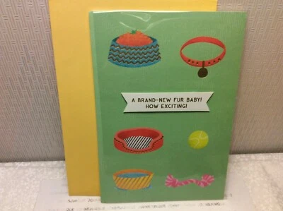 HALLMARK NEW PET GREETING CARD New w/envelope "A BRAND-NEW FUR BABY! HOW..." Foto 1 de 3