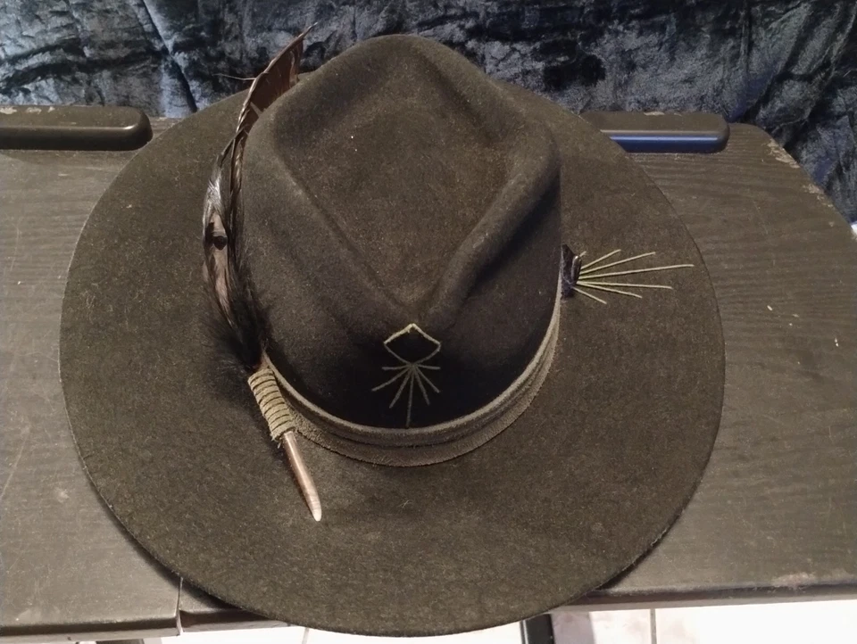 La Macarena Hats Felt Western Wool Cowboy Hat Men Women Size Large Feather RARE - Image 1 of 4