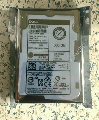 5PNGD High-speed Dell 600G 12Gb 15K Server 12Gb SAS HDD 2.5 inch hard drive - Image 1 of 4