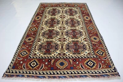 Beige Red 3x5 Area Rug, Hand Knotted Natural veg dye Wool Baloch Rug, Kids Rugs - Image 1 of 4