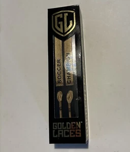 Golden Laces Champion Gold 45 Inche Shoelaces 1 Pair 5to 6 Eyelets - Picture 1 of 5