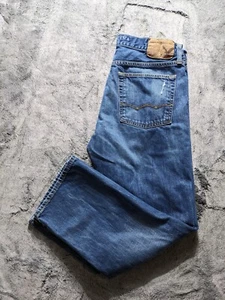 American Eagle Original Straight Distressed Men's Jeans Size 34x30 Medium Wash - Picture 1 of 13