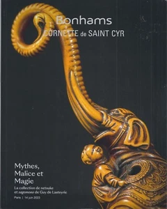 BONHAMS JAPANESE NETSUKE INRO SAGEMONO YATATE Guy de Lasteyrie Coll Catalog 2023 - Imagen 1 de 1