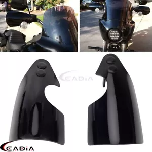 Guardamanos negros para Harley Low Rider FXLR FXLRS Fatboy FLFB Fat Bob FXFB FXFBS - Imagen 1 de 8