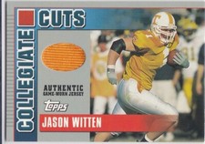 JASON WITTEN ROOKIE CARD 2003 Topps Collegiate Cuts RARE GAME-WORN JERSEY $$ RC!