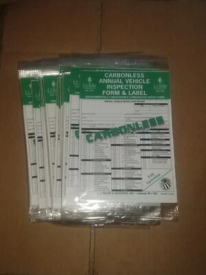 JJ Keller 15048 (400MP) Carbonless Annual Vehicle Inspection Form & Label 25 Pcs - Image 1 of 3