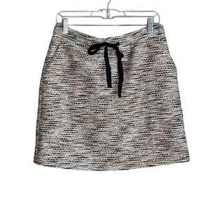Loft Skirt size Medium knitted with pockets New With Tags Brown Cream - Picture 1 of 5