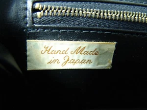Handtasche Hand Made Japan Schulterriemen Schwarz Braun Vintage - Bild 1 von 9