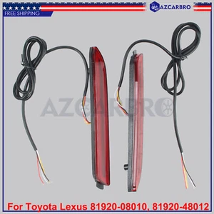 2pcs LED Brake Light Rear Bumper Reflector Lamp New For Toyota Venza 2009-2015 - Picture 1 of 9