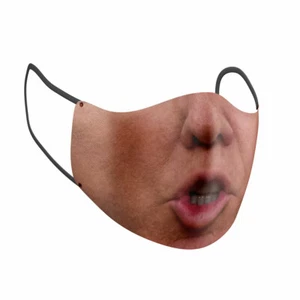 Trump Face Shh Print Adult Face Mask - Picture 1 of 5