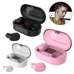 Bluetooth Headset Wireless In-ear Earphones Mini Stereo Earbuds Noise Canceling - Picture 1 of 15