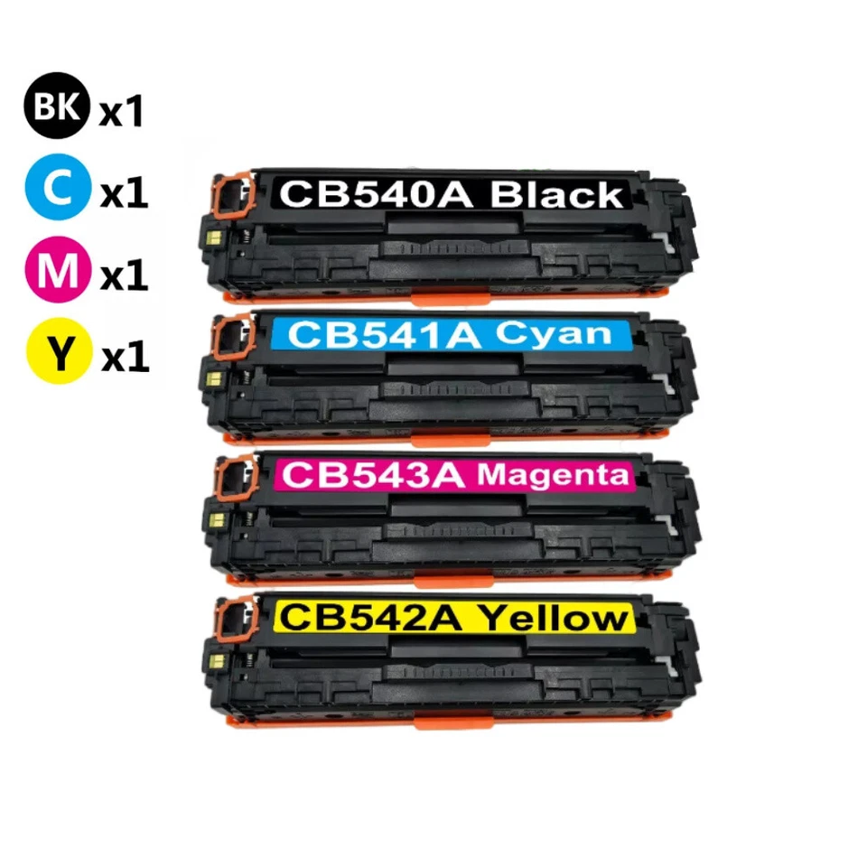 4 Toner Black Color CB540A - 3A 125A For HP Laserjet CM1312 CP1215 CP1515 CP1518 - Image 1 of 1