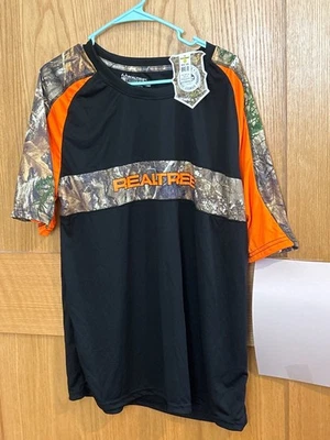 Realtree By Staghorn Creek Mens 2XL Camo & Orange Short Sleeve Shirt 100% Polyes - Image 1 of 4