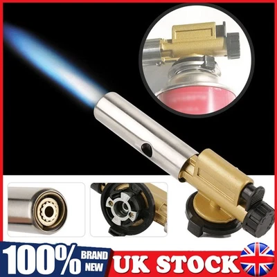 Butane Gas Torch Portable, Culinary Cooking BBQ Welding 1300°C Flame Gun - UK