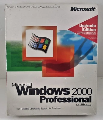 Microsoft Windows 2000 Professional (Upgrade Edition) Sealed in Box - Image 1 of 4