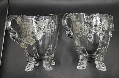 Juego de crema y azúcar con patas de amapola Silver City de Flandes superposición plateada Foto 1 de 4