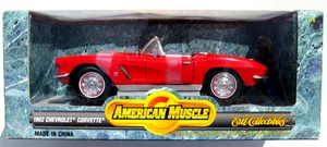 ERTL 1:18 AMERICAN MUSCLE 1962 CHEVROLET CORVETTE CONVERTIBLE RED - Picture 1 of 7