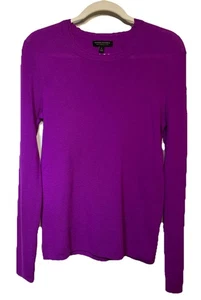 Banana Republic Gingerbread Neckline 100% Merino Wool Sweater Fuchsia EUC Size L - Picture 1 of 9