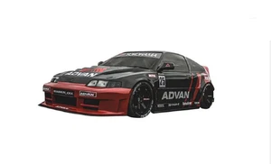 1:10 RC Clear Lexan Body Shell Honda CRX with ADVAN decals suit 1:10 RC touring - Picture 1 of 12