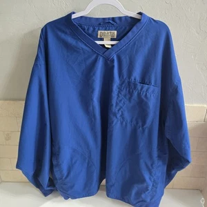 Duluth Trading Co Blue Pullover Windbreaker Jacket Long Sleeve Pockets 3X - Picture 1 of 3
