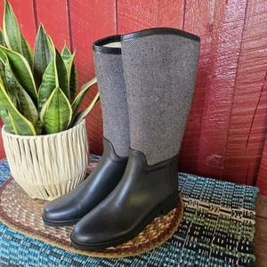 Chooka Saddle Herringbone schwarze Damenstiefel Größe 8 - Bild 1 von 13