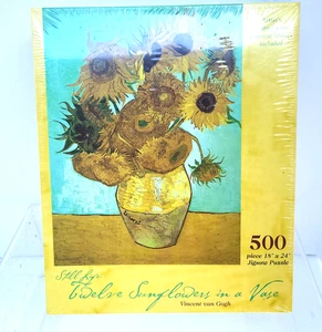 Vincent van Gogh - Doce girasoles en un jarrón - Rompecabezas de 500 piezas 18" x 24" - Imagen 1 de 8