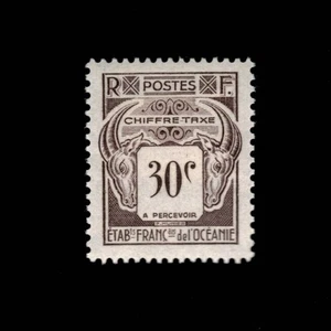 French Polynesia, Scott J19, Postage Due, 1948, MH, 110045 - Picture 1 of 2